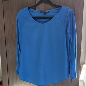 Banana Republic Vibrant Blue Long Sleeve Tee
